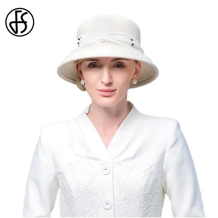 Béret Fedora Élégant en Laine pour Femmes Occasions Formelles et Mode Anglaise Casual Chic Printemps Automne Hiver