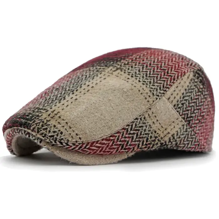 HT4238 bérets nouveau Plaid artiste peintre béret chapeau mâle femme printemps automne casquettes pl