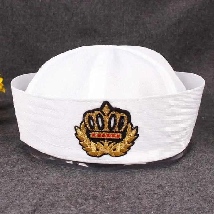Casquette de Marin avec Injecteur pour Homme et Femme, Chapeau Militaire Blanc, services.com Navy, A