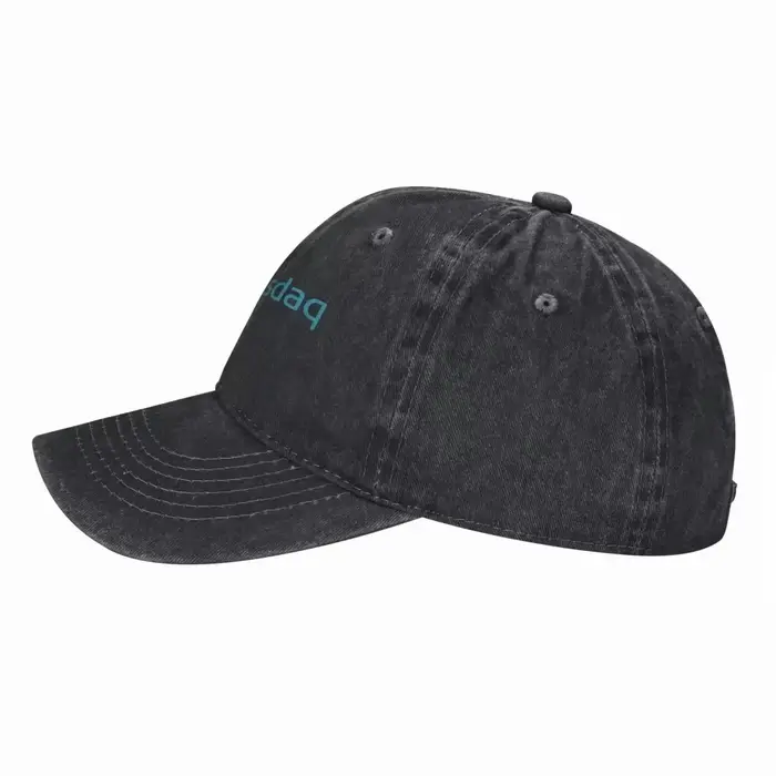 Logo Nasdaq, chapeau de camionneur demin à Texture tricotée
