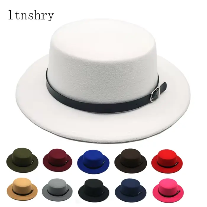 Chapeau en feutre avec ceinture pour hommes et femmes