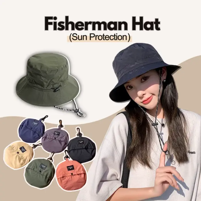 Chapeau de pêcheur pliable pour hommes et femmes