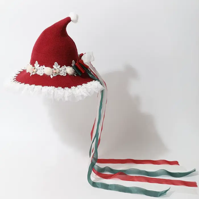 Ensemble de chapeaux de sorcière de noël Parent-enfant – Chapeau haut-de-forme gothique Lolita pour femmes et accessoire