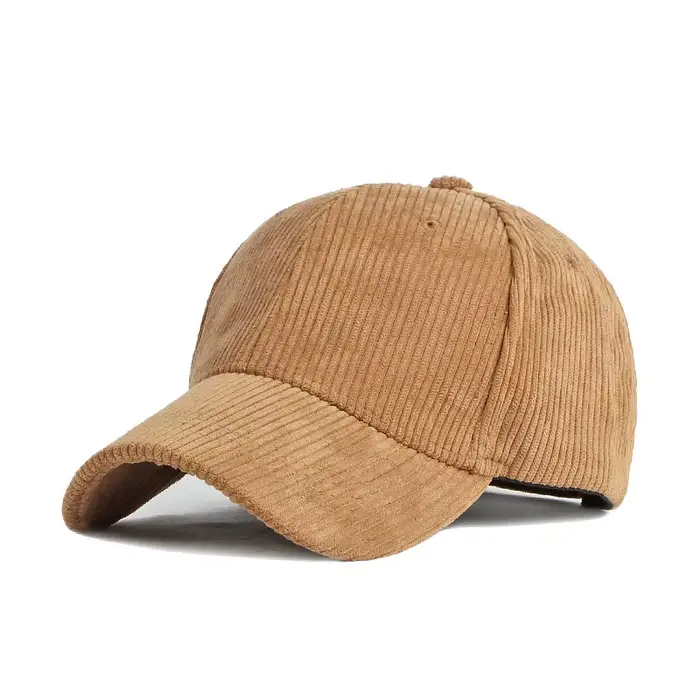 Concevez votre propre logo Casquettes de baseball en velours côtelé Hommes Femme Chapeau de baseball
