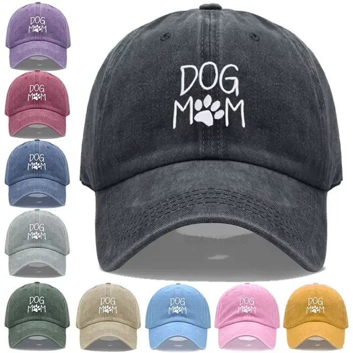 Casquette de Baseball Brodée Chien Maman pour Femmes et Hommes Casquette de Papa en Coton Doux Régulière Casquette de Golf Classique Unisexe Occasions Spéciales