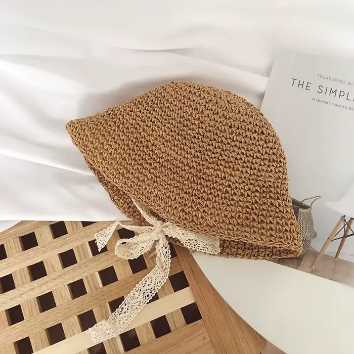 Chapeau de paille pour nouveau-né, chapeau de soleil de plage, pare-soleil, chapeau de poisson Suffo