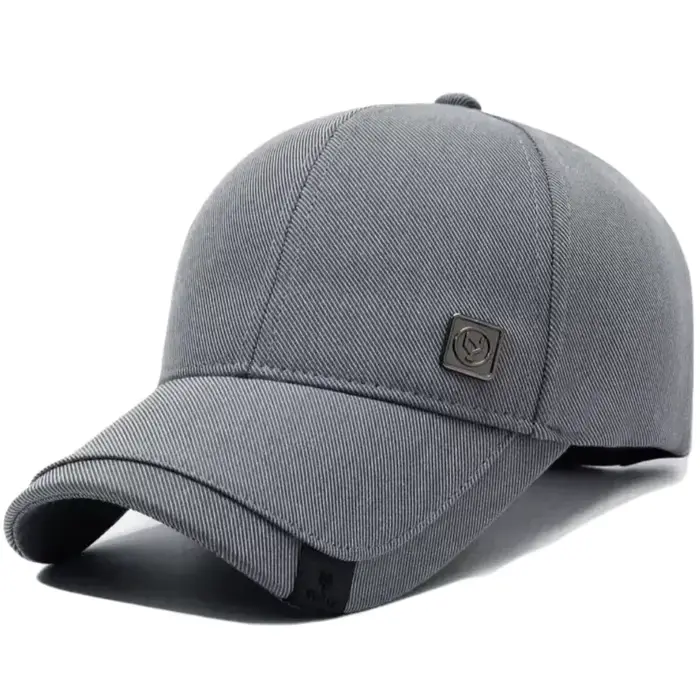Casquette de baseball classique pour homme, nouveau style, avec logo métallique, casquette décontrac