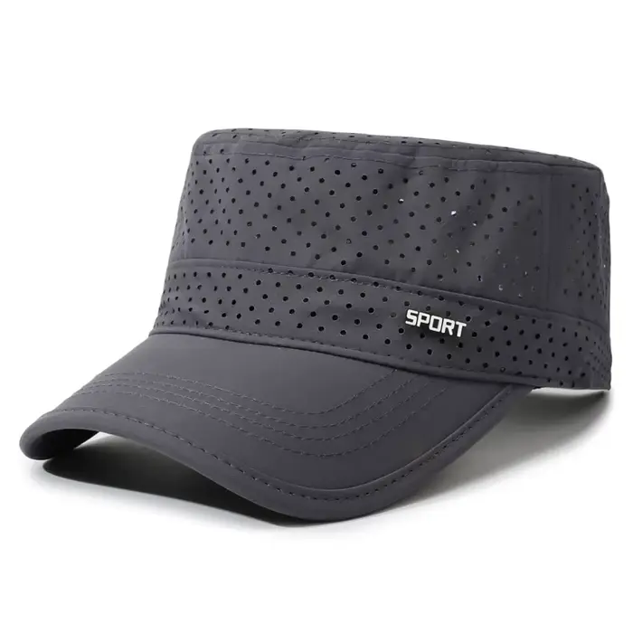 Casquettes plates à séchage rapide pour hommes pour l'été, protection UV, casquettes de baseball sim