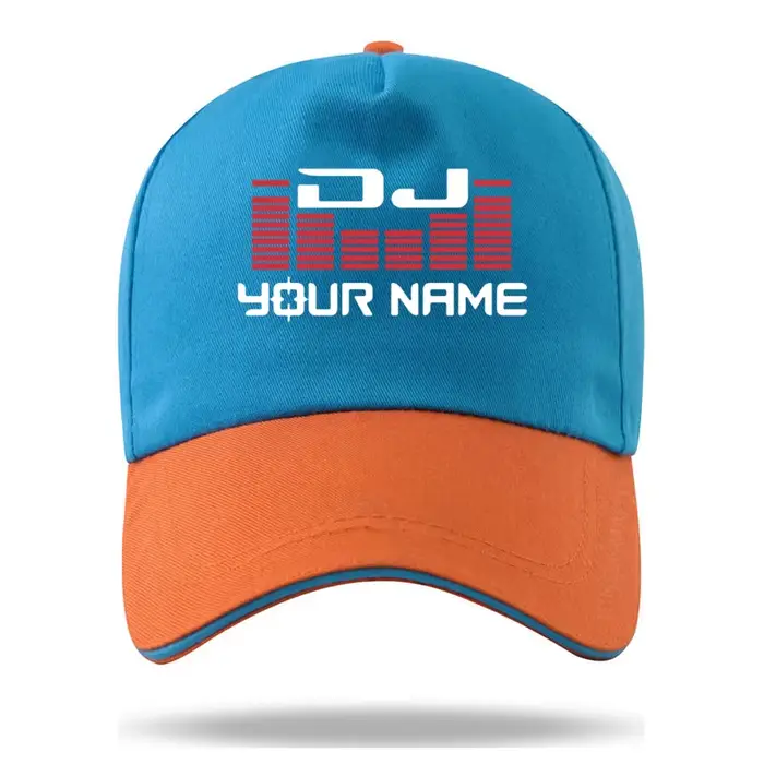 DJ votre nom impression personnalisée couleur correspondant Casquette de Baseball