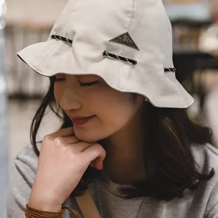 Maden-Chapeau de pêche réversible en coton rétro pour femme