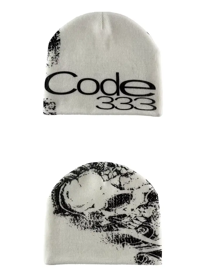 Chapeau en tricot gothique rétro foncé, tendance de rue, articles de mode de rue personnalisés, nouv