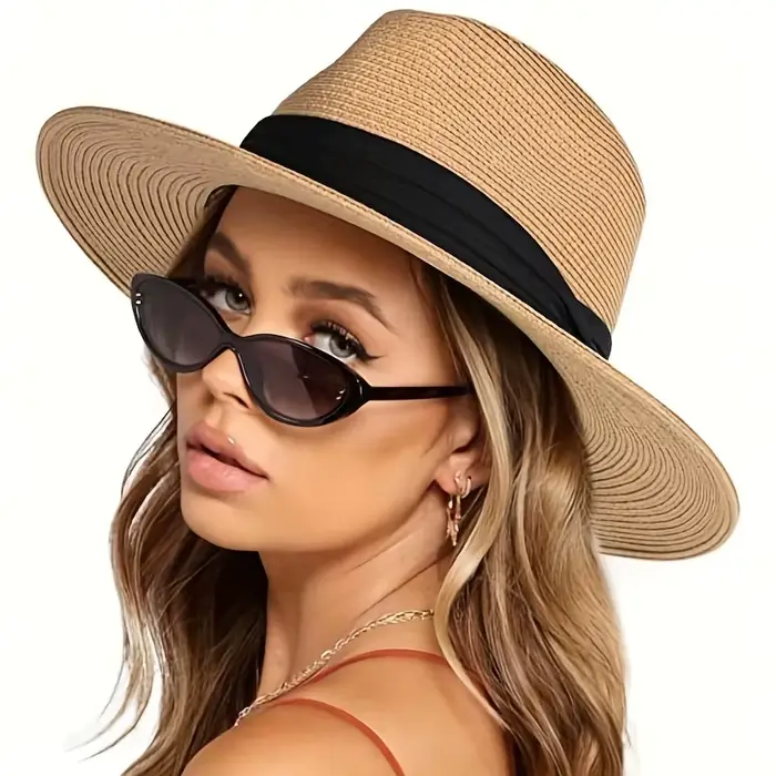 Mode hommes chapeau de paille pour femmes été
