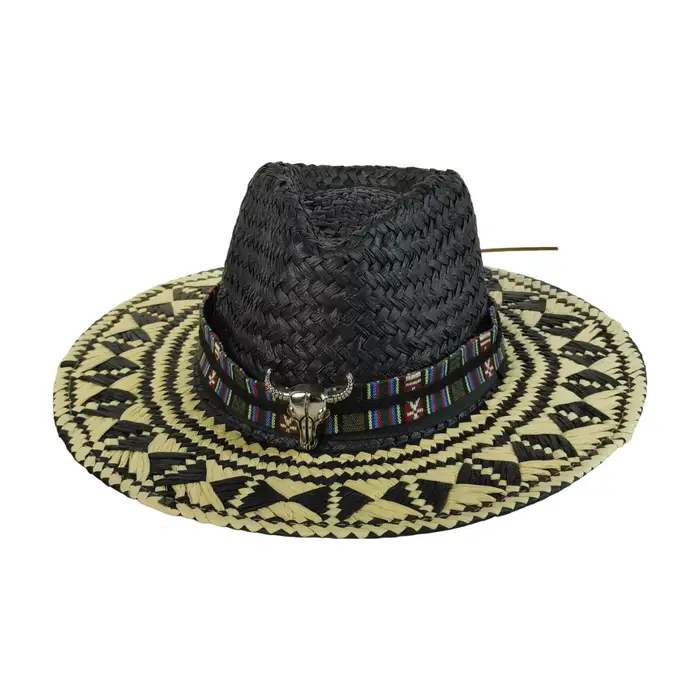 Chapeau de cowboy occidental bicolore pour homme