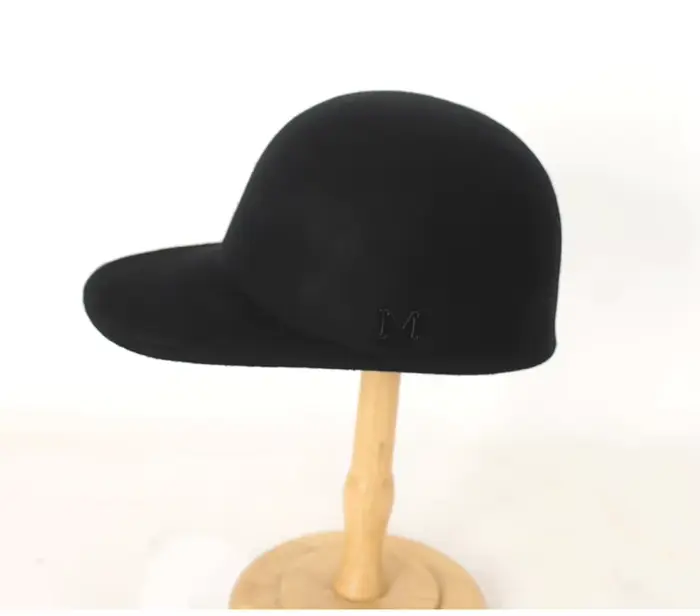 Casquette de baseball en laine pour hommes et femmes, casquette d'hiver solide, visière unisexe, cas
