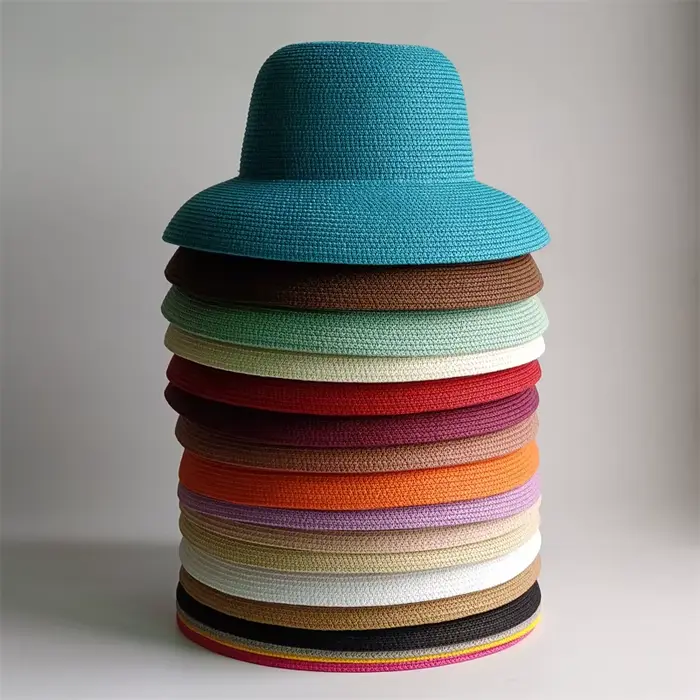 Chapeau de paille style Hepburn vintage à larges bords pour femmes et filles