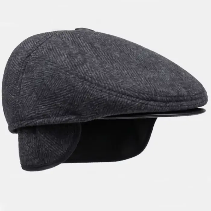 HT1852 hommes casquette chapeau classique automne hiver chapeau Vintage plat béret casquette chaude 