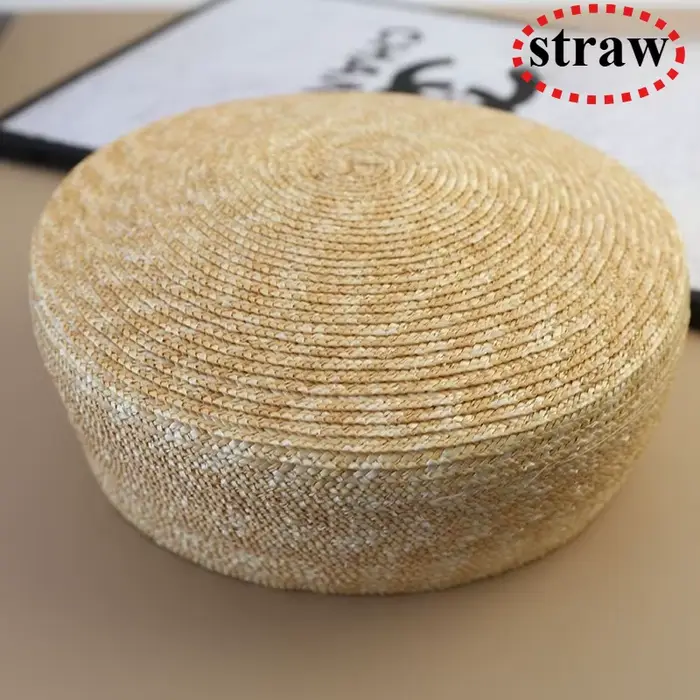 Chapeau de paille béret unisexe naturellement respirant pour femmes et hommes voyage printemps été automne multifonctionnel élégant et protecteur