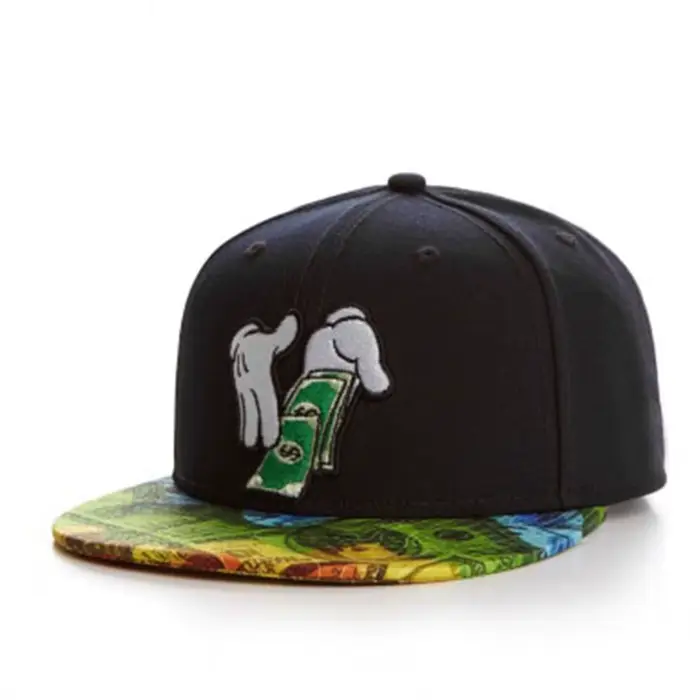 Chapeau de soleil noir élégant, casquette de baseball décontractée pour adulte avec broderie de taur