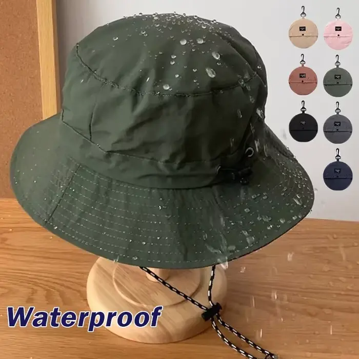 Chapeau de pêcheur pliable imperméable avec protection solaire anti-uv pour hommes et femmes activités de plein air camping randonnée alpinisme