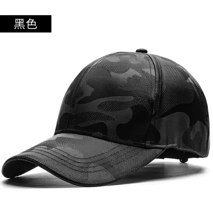 Chapeau de Baseball de Camouflage noir pour hommes, grande taille, mode coréenne, casquette de solei