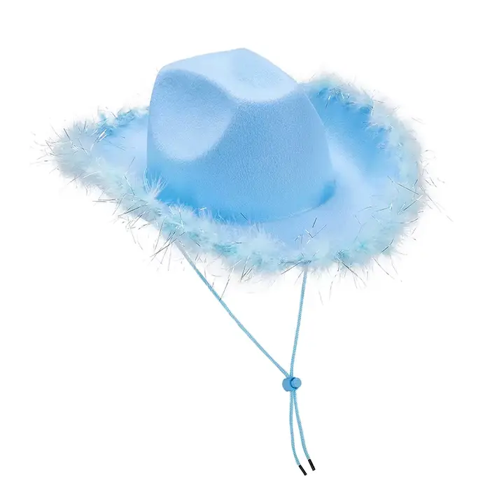 Chapeau de cowboy pour femme garniture en fourrure large bord multifonctionalités pour les quatre saisons style sport occasions spéciales et tenues quotidiennes