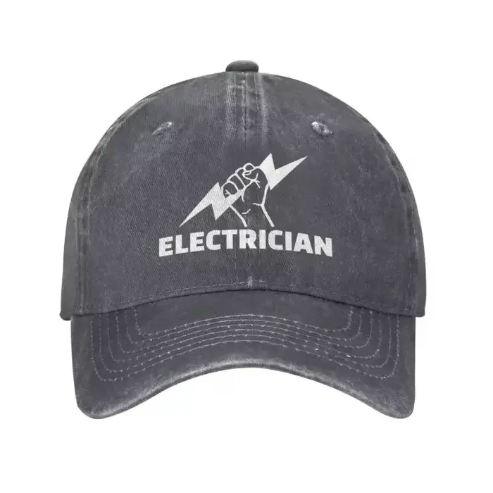 Casquette de Baseball pour électricien personnalisée, Protection solaire, en coton, à rabat, pour fe