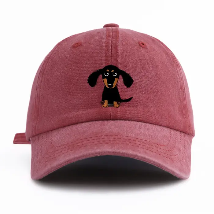 Casquette de Baseball Délavée Imprimée Teckel Multifonctionnelle Pour Adultes Style Rétro Minimaliste Occasions Spéciales
