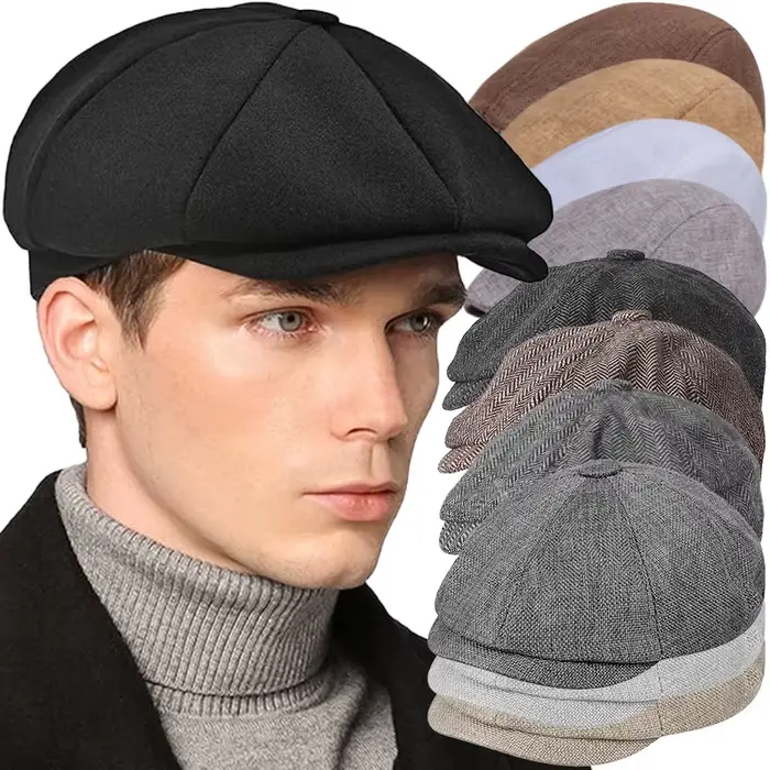 Casquette de style britannique rétro pour hommes