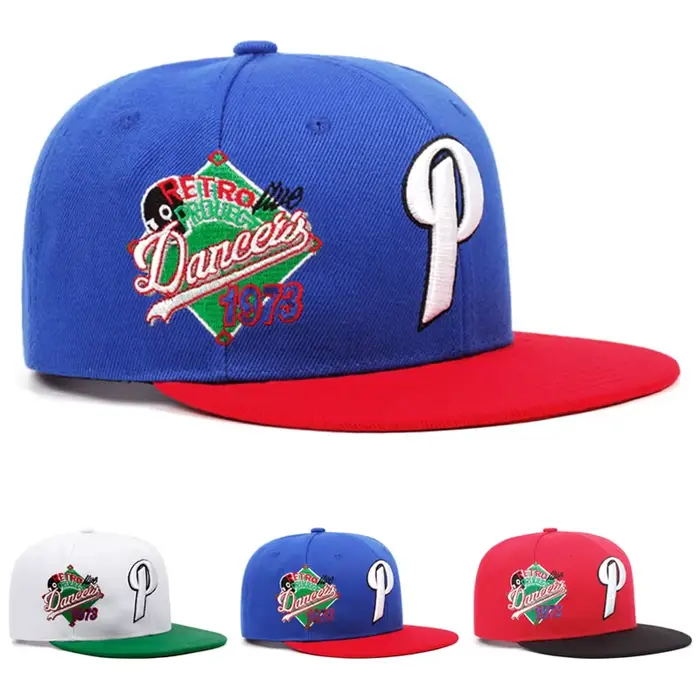 Nouvelle Casquette de Baseball 2026 à Bord Plat avec Lettre P Brodé 1973 sur le Côté