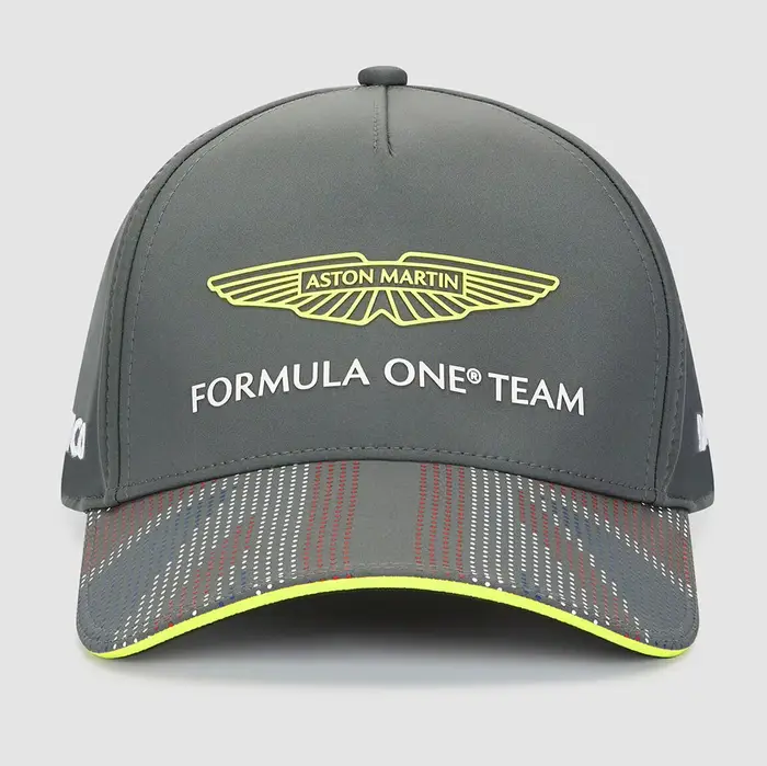 Casquette de course de l'équipe Aston Martin F1, GP du Royaume-Uni 2024, Fernando Alonso, casquette 
