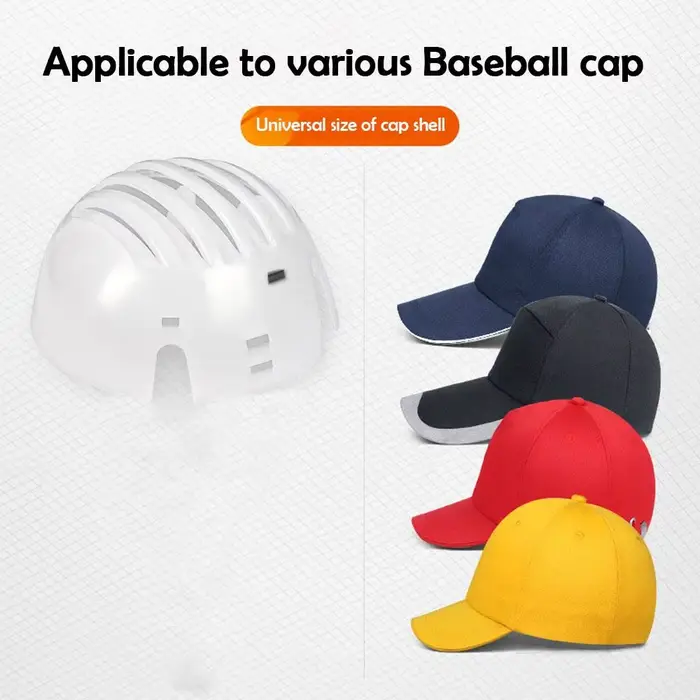 Casquette de baseball unisexe en polyester avec doublure PE, style sportif, motif plaid, protection anti-choc, respirante, multi-saisons, extérieure, pour activités physiques