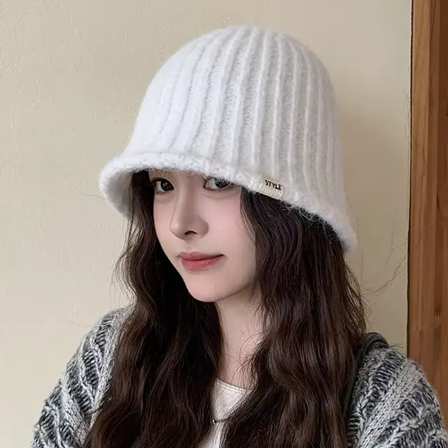 Chapeau seau en tricot pour femmes