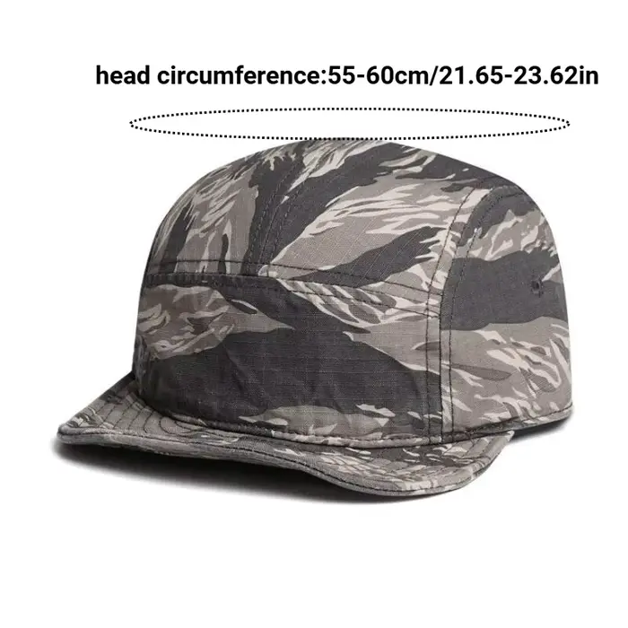 Casquette de baseball vintage 5 panneaux couleur camouflage pour hommes et femmes