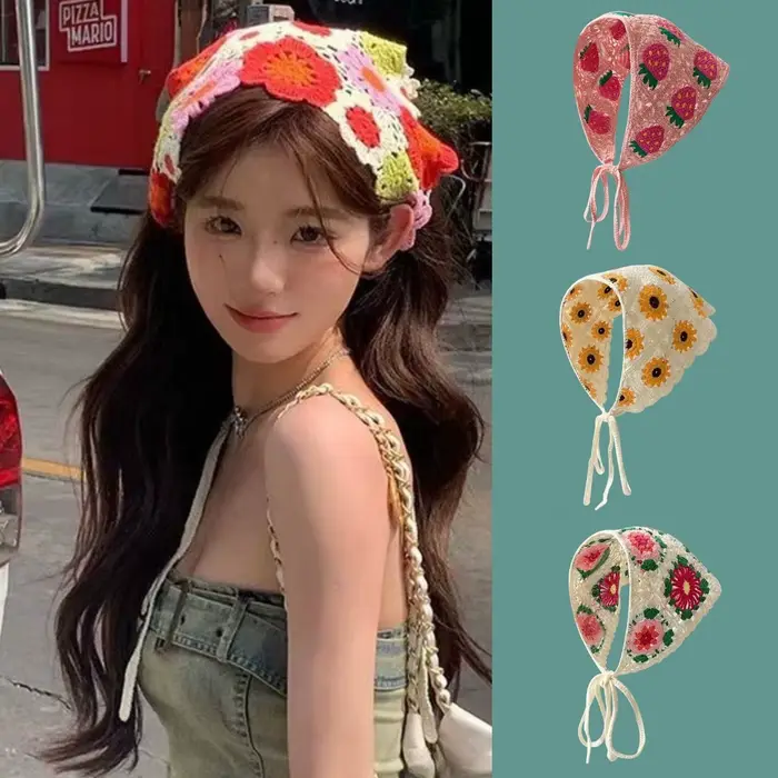 Chapeau en triangle en polyester pour femme avec de multiples couleurs pour les quatre saisons occasions extérieures et intérieures