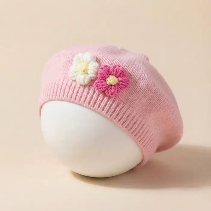 Nouveau béret pour bébé, printemps, fin, tricoté, chapeau de peintre pour enfants, produits pour béb