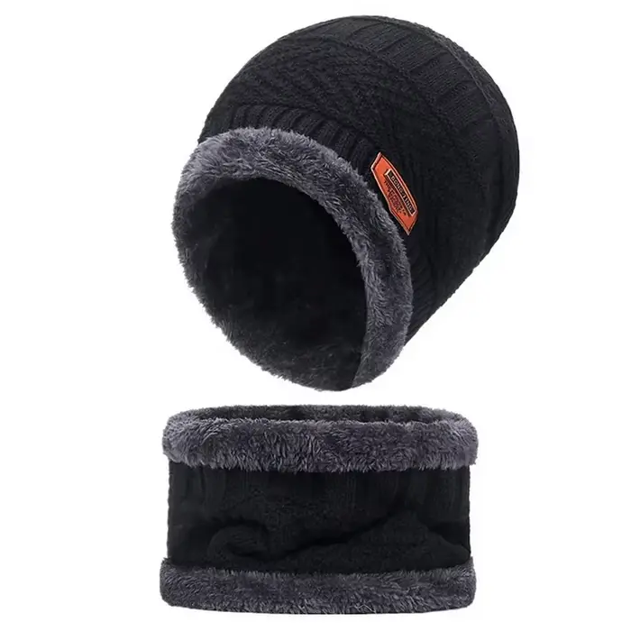 Chapeau d'hiver Skullies Beanies pour hommes et femmes, écharpe en laine, casquettes, cagoule, masqu