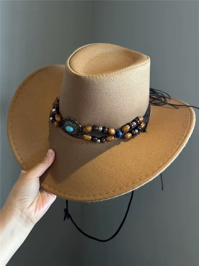 Chapeau Western Cirboy décoré rétro pour hommes et femmes