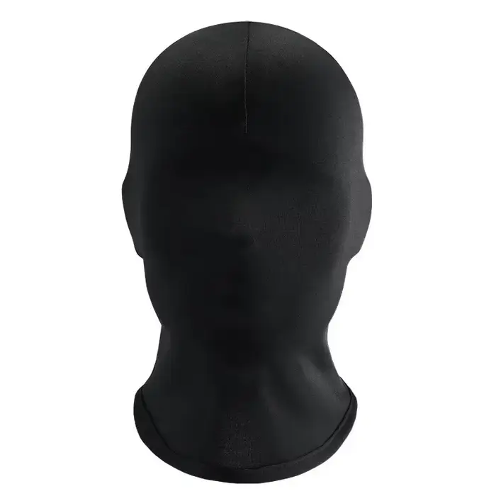 Cagoule d'été noire intégrale sans trou pour homme et femme