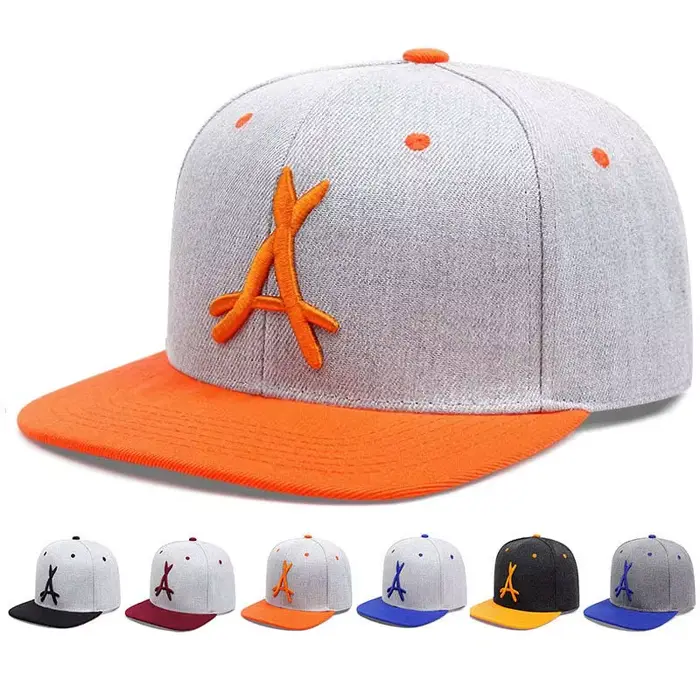 Casquette de baseball rétro américaine hip-hop à visière plate avec lettres brodées en 3D style streetwear décontracté chapeau de soleil casquette de sport et de golf pour homme femme quatre saisons