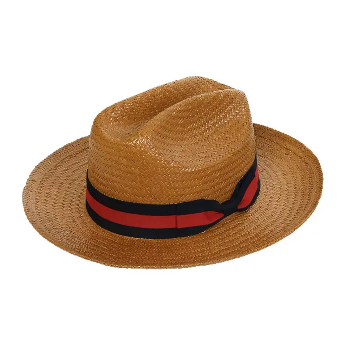 Chapeau de paille d'extérieur d'été pour hommes – Chapeau de protection solaire à large bord (56-58 