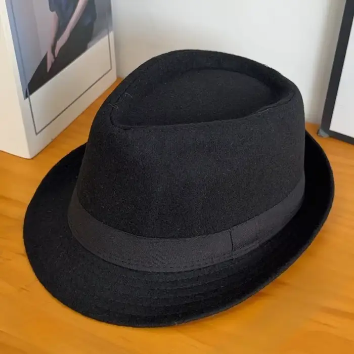 Chapeau Fedora en laine Vintage pour hommes, Style britannique classique, casquette de Jazz rétro po