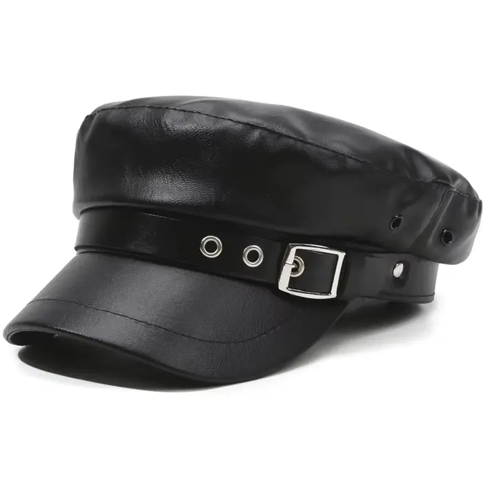 Béret polyvalent rétro, visière supérieure plate, petit visage, chapeau de peintre noir, à la mode, 