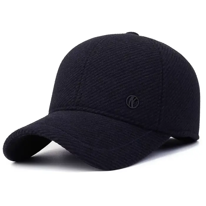 Casquette de baseball avec cache-oreilles réglables épais et chauds pour l'extérieur
