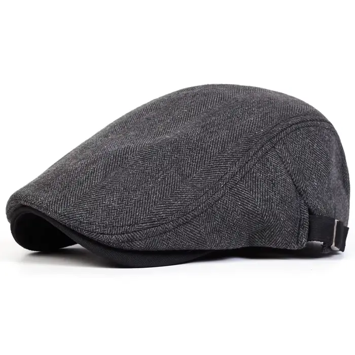 Casquettes de gavroche rétro à motif chevrons pour hommes, chapeaux de peintre britanniques, casquet