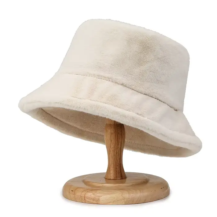 Chapeaux seau épais et chauds pour femmes, nouvelle collection automne hiver, plein air, couleur uni