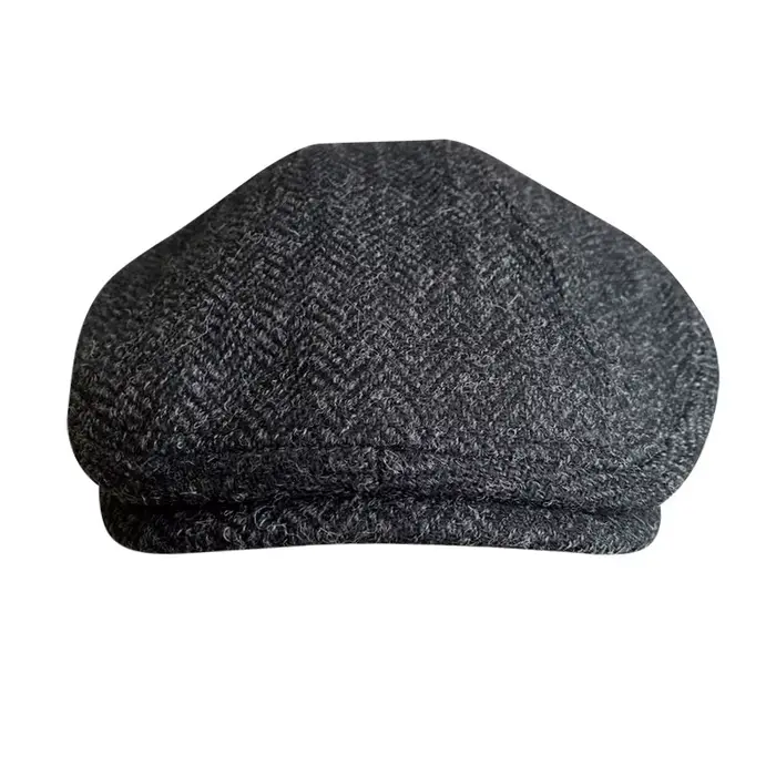 Chapeau rétro authentique en Harris Tweed pour homme - Casquette bec de canard 100 % laine chaude