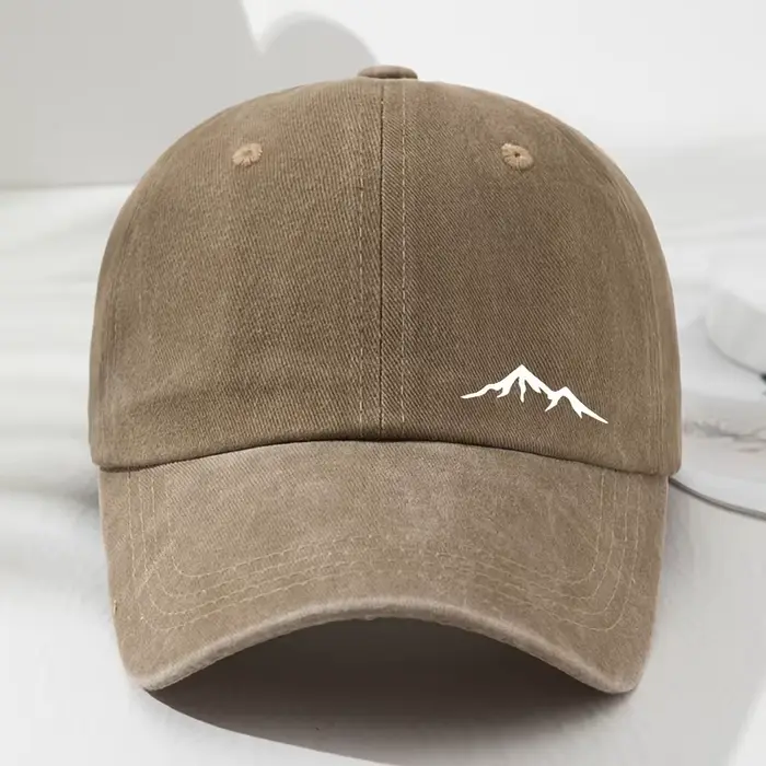 Casquettes de baseball imprimées montagne unisexes en polyester pour homme et femme, protection solaire, randonnée, alpinisme, voyage en plein air