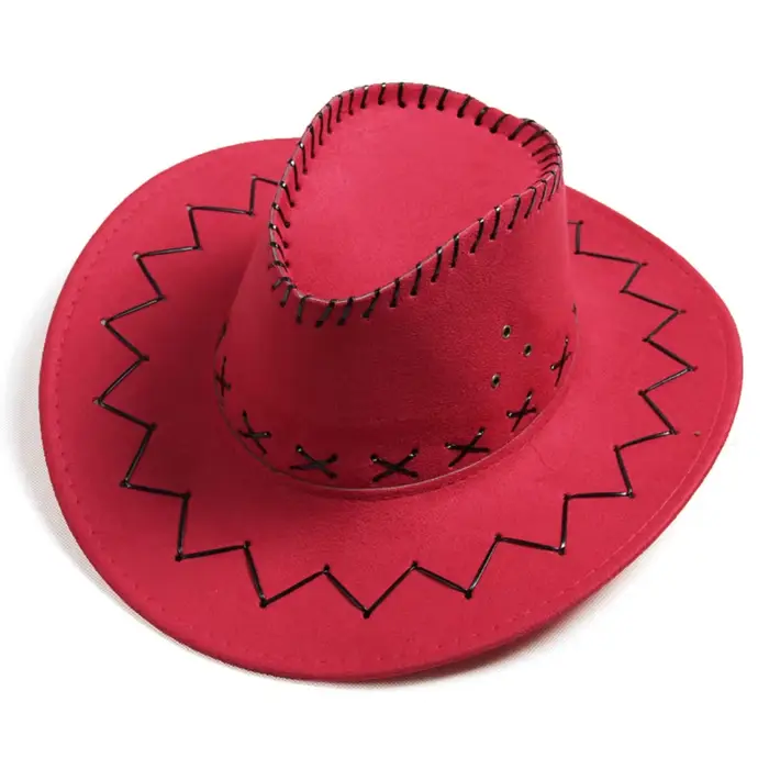 Chapeau de cowboy western en daim unisexe pour enfants, cosplay simple, à la mode, 652F