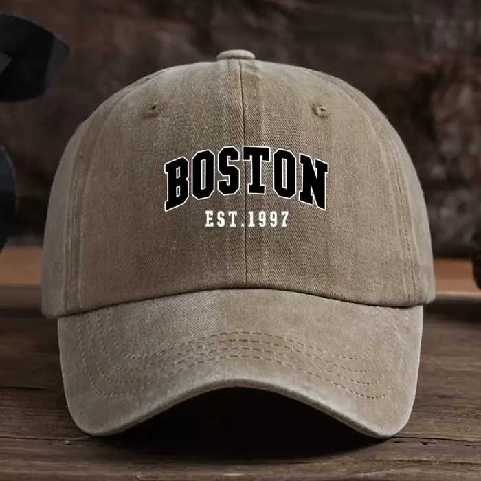 Casquette de baseball rétro imprimée BOSTON pour femmes et hommes