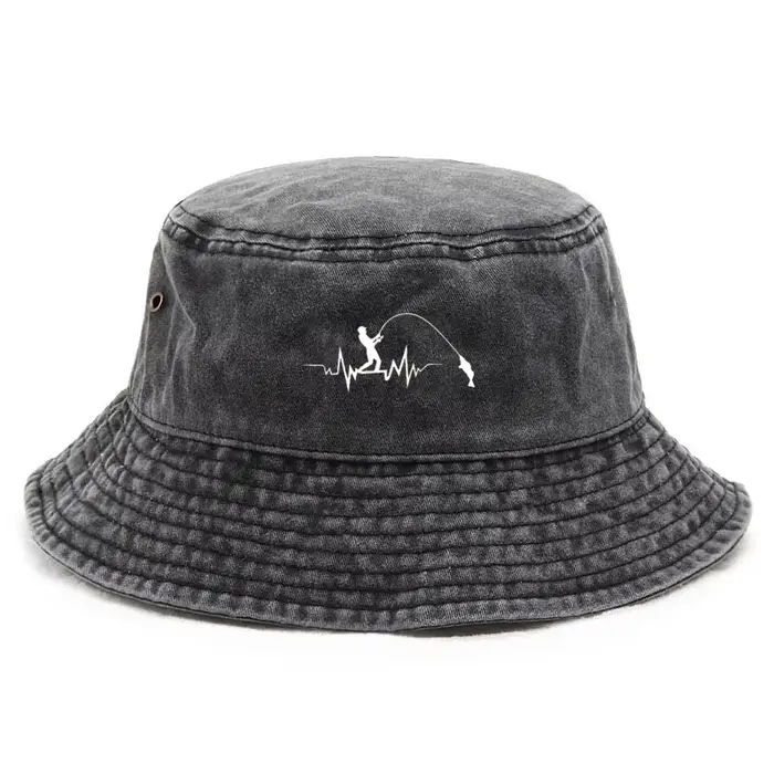 Casquette de pêche personnalisable en coton délavé et vieilli